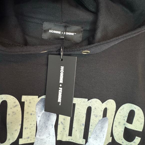 •NWT• Homme + Femme LA Black Twisted Fingers Cream • Men’s Large - Picture 4 of 10